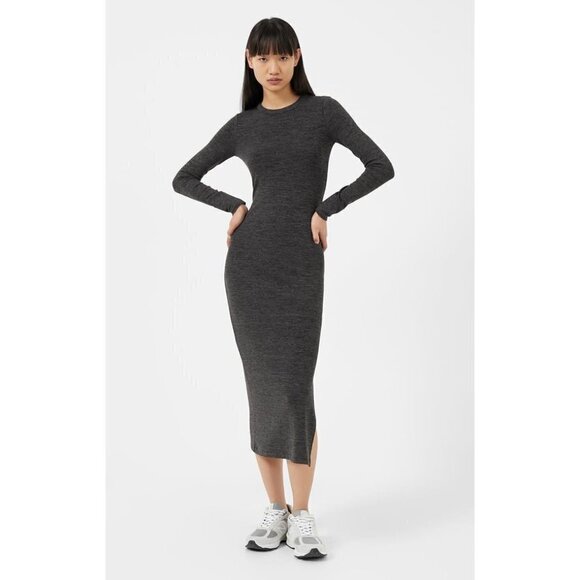 💕FRENCH CONNECTION💕 Sweeter Midi Sweater Dress ~ Grey Melange Small S NWT - Picture 2 of 15